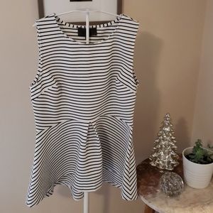 Anthropologie Sunday in Brooklyn peplum top